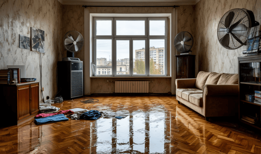 Просушка дома после затопления и удаление плесени в Минске