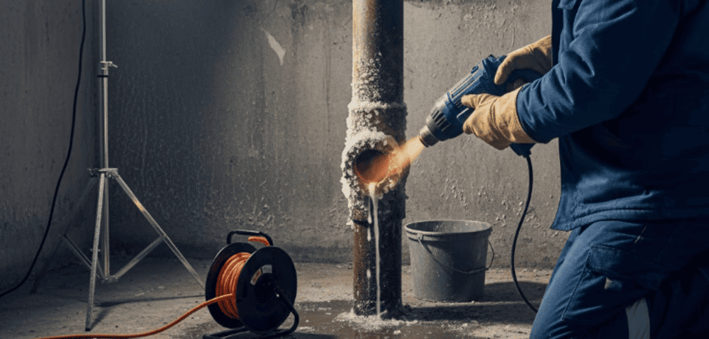 Устранение ледяных пробок в Минске