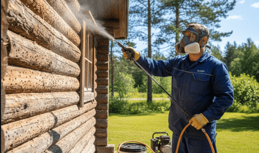 Уничтожение короеда, древоточца в деревянном доме, бане, сарае в Беларуси