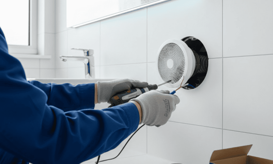 Замена вытяжки вентилятора в ванной в Минске